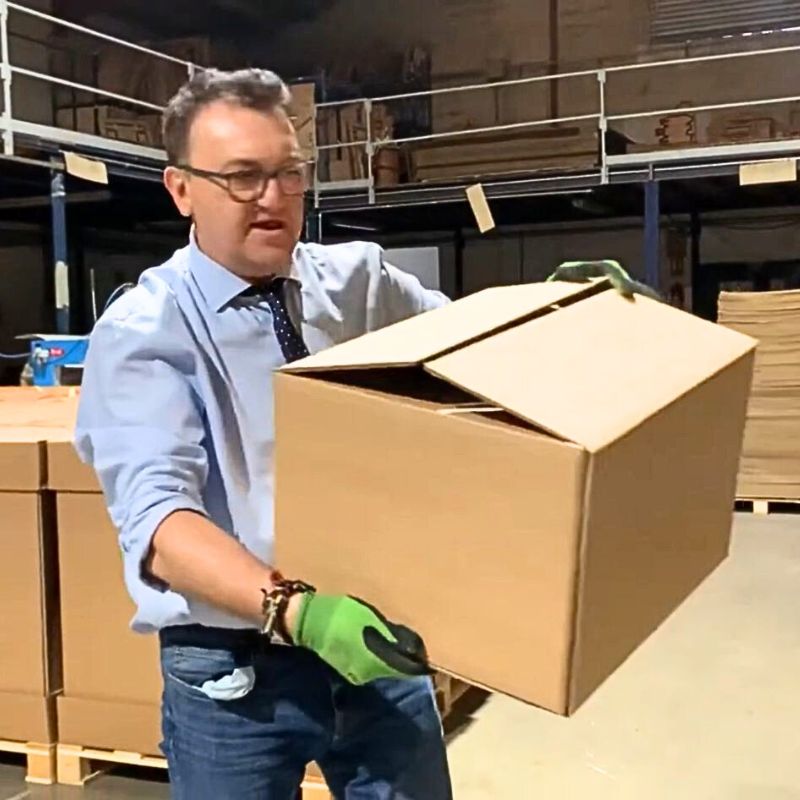 CAJAS de CARTÓN para ALMACENAJE y TRANSPORTE