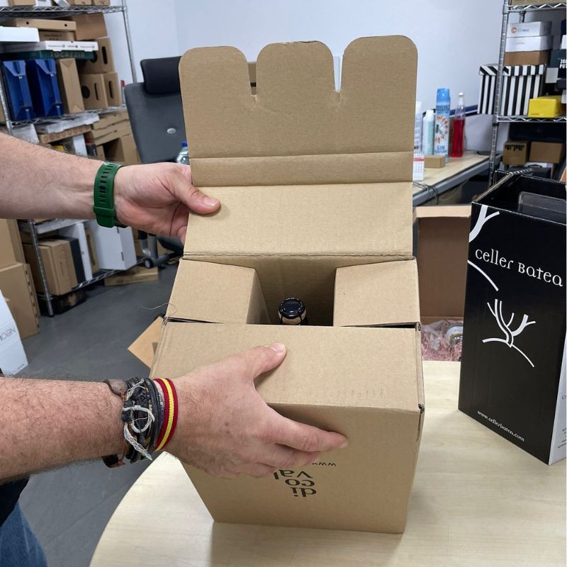 Cajas para 6 botellas de Vino 26,5x18x35 ESPECIAL MENSAJERÍA - Imagen 4